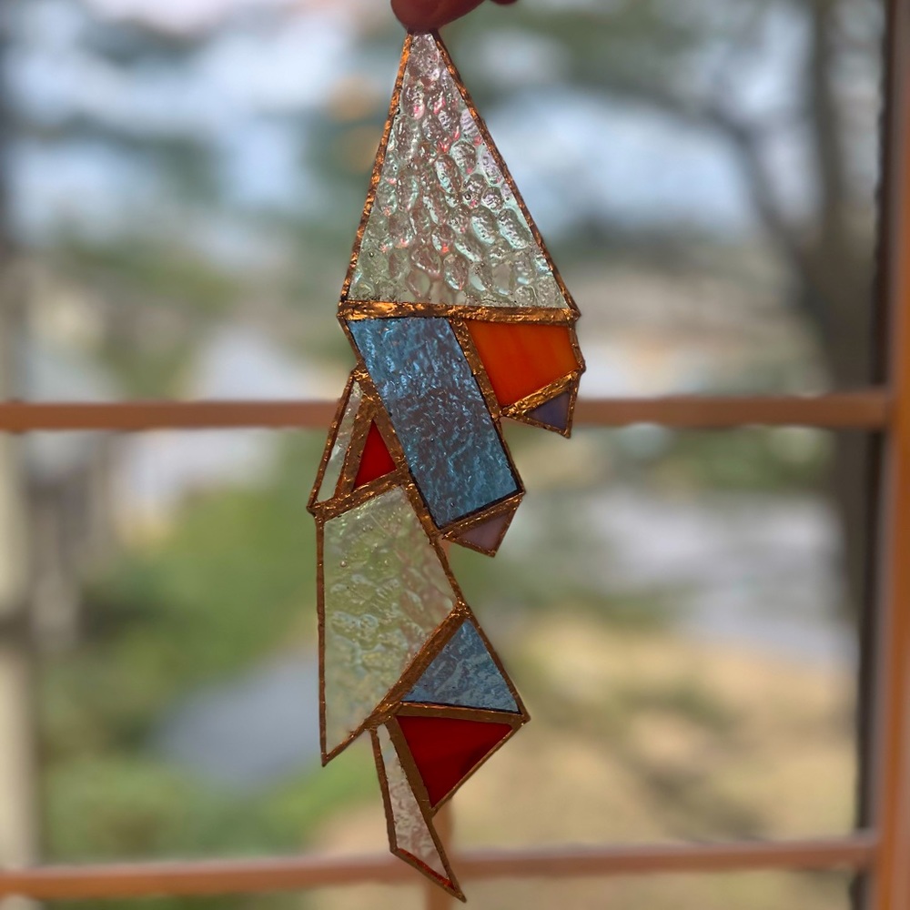 Abstract Suncatcher for Hanging